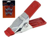 Изображение Leimzwinge (Planenklammer) Metall rot 50 mm, extrastark mit Gummischonern
