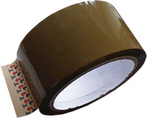 Afbeelding van Paket-Klebeband braun, 50 mm breit, 66 m Rolle, PP-Packfilm, bessere Qualität