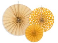 Bild von Dekorative Rosette aus Papier, Farbe: orange im Hängeblister