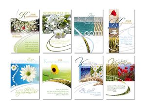 Εικόνα της Konfirmations-Karte mit Fotocollagen, einzeln mit Kuvert in Cellophan verpackt