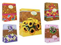Picture of Geschenkbeutel groß (320 x 260 x 130 mm), mit bunten Kordeln in 5 Korbdesigns