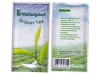 Изображение Erfrischungstücher aus Vlies Duft Grüner Tee, einzeln verpackt, Super Give Aways Artikel / Streuartikel