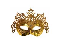 Picture of Partymaske gold mit Ornamenten, einzeln im Foliebeutel verpackt