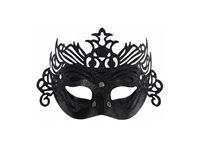 Afbeelding van Partymaske schwarz mit Ornamenten, einzeln im Foliebeutel verpackt
