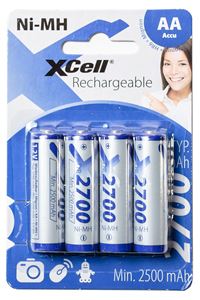 Resim Batterie AA NiMH XCell HR6 1,2V 2700mAh 4er Pack