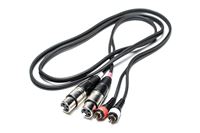 Изображение Kabel 2x XLR 3pol female auf 2x Chinch male 1,5m