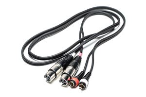 Изображение Kabel 2x XLR 3pol female auf 2x Chinch male 1,5m