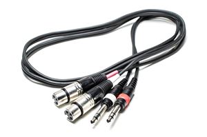 Изображение Kabel 2x XLR 3pol female auf 2x Klinke 6,35 1,5m