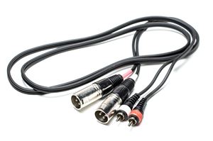 Изображение Kabel 2x XLR 3pol male auf 2x Chinch male 1,5m