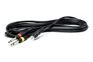 Изображение Kabel Stereo Klinke 3,5 auf 2xMono Klinke 6,3 3m