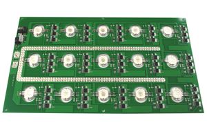 Εικόνα της LED PCB für Colour Invader komplett bestückt mit LED´s