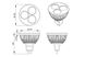 Immagine di LM LED GU5,3 MR16 12V 3W 38° W weiß