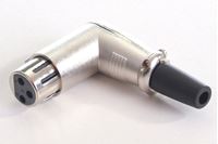 Picture of Stecker XLR 3pol female 90°Winkel silber