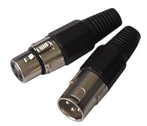 Bild von Stecker XLR 3pol male schwarz Pro