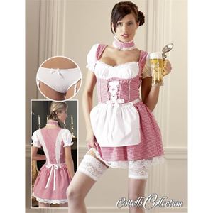 Afbeelding van Dirndl weiß/rot