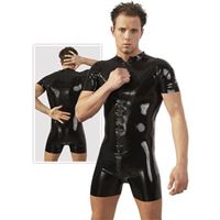 Obrazek Latex Herren Kurzoverall schwarz