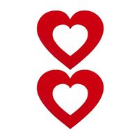 Bild von Nipple Sticker - Weisse herz