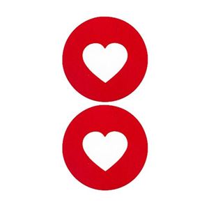 Bild von Nipple Sticker - Rot herz