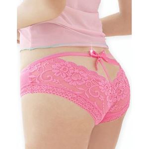 Bild von Pink Spitzen- Slip mit Schleifchen