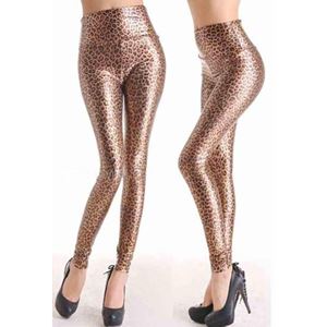Image de Leggings im Wetlook mit Leopardenmuster