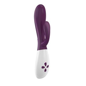 Resim Ovo K2 Rabbit Vibrator Blackberry/White
