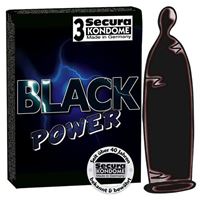 Εικόνα της Secura Black Power Kondome - 3 Stück