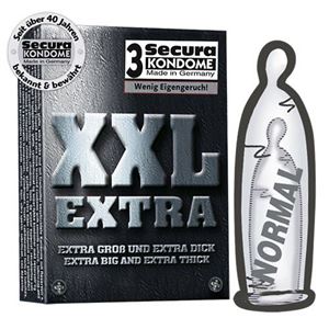 Εικόνα της Secura XXL Extra Kondome - 3 Stück