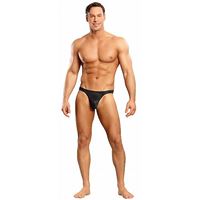 Bild von Bong Thong String aus Satin in Schwarz