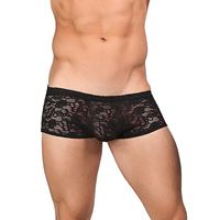 Imagen de Spitzen Mini-Short Schwarz