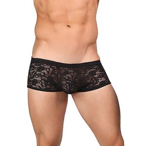 Imagen de Spitzen Mini-Short Schwarz