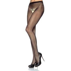Bild von Strumpfhose mit offenem Schritt in Schwarz