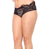 Bild von Schmetterlingslip aus Spitze mit Pailletten in Schwarz