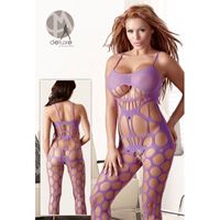 Afbeelding van Catsuit mit Aussparungen in Violett