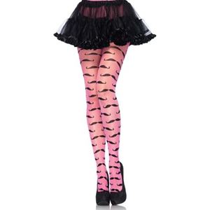Bild von Transparente Lycra-Strumpfhose mit Schnurrbärten