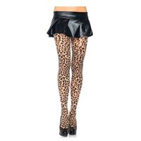Bild von Strumpfhose mit aufgeflocktem Panthermuster