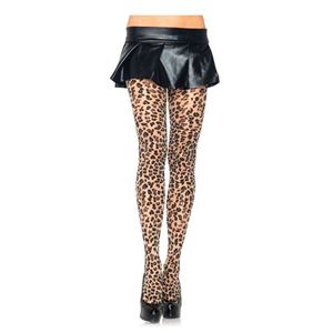 Bild von Strumpfhose mit aufgeflocktem Panthermuster