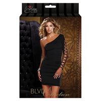 Bild von One Shoulder Kleid in Schwarz
