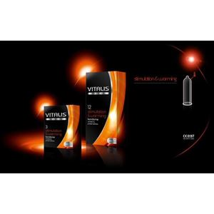 Изображение VITALIS - Stimulation & Warming Kondome - 3 Stück