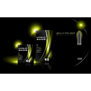 Resim VITALIS -  Glow in the Dark Kondome - 3 Stück