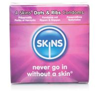 Bild von Skins - Kondome mit Riffeln und Noppen 4 Stück