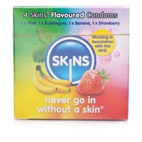 Изображение Kondome mit Geschmack von SKINS 4 Stück