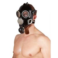 Imagen de Gasmaske aus Latex in Schwarz