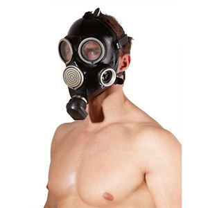 Imagen de Gasmaske aus Latex in Schwarz