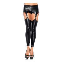 Image de Leggings im Wetlook mit Strapsen