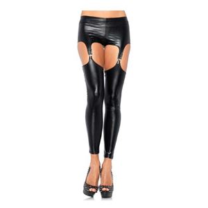 Image de Leggings im Wetlook mit Strapsen