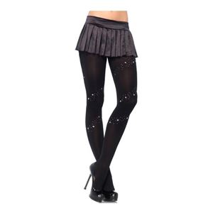 Bild von Strumpfhose mit Stützeffekt in Schwarz mit Sternen