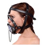 Picture of Kopf-Harness aus Leder mit Knebel