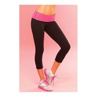 Imagen de Yoga-Hose in Schwarz mit Pink