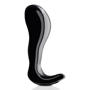 Bild von Dildo aus Glas Icicles No 45 in Schwarz