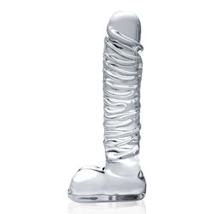 Resim Dildo aus Glas in Penisform Icicles No 63